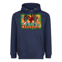Navy merry christmas cactus Heavyweight Hoodie - AdoDesignShop