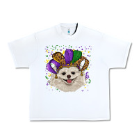 White mardi gras hat white pomeranian Urban Heavy Tee - RanaPortraitStore