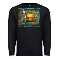 Black western horse sunset turquoise's gemstones mousepad Premium Sweatshirt - BarkalooDesign