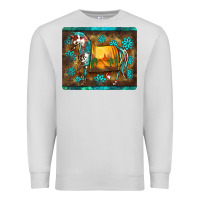 Dove Grey western horse sunset turquoise's gemstones mousepad Premium Sweatshirt - BarkalooDesign