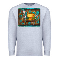 Heather Grey western horse sunset turquoise's gemstones mousepad Premium Sweatshirt - BarkalooDesign