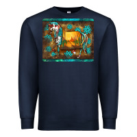 Navy western horse sunset turquoise's gemstones mousepad Premium Sweatshirt - BarkalooDesign