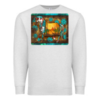 Oatmeal Heather western horse sunset turquoise's gemstones mousepad Premium Sweatshirt - BarkalooDesign