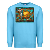Ocean Blue western horse sunset turquoise's gemstones mousepad Premium Sweatshirt - BarkalooDesign
