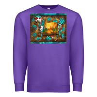 Purple western horse sunset turquoise's gemstones mousepad Premium Sweatshirt - BarkalooDesign
