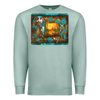 Seafoam western horse sunset turquoise's gemstones mousepad Premium Sweatshirt - BarkalooDesign