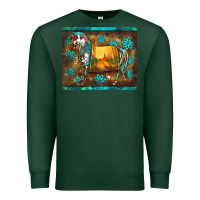 Sports Green western horse sunset turquoise's gemstones mousepad Premium Sweatshirt - BarkalooDesign