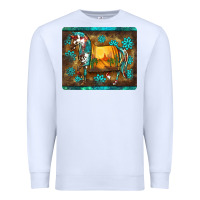 White western horse sunset turquoise's gemstones mousepad Premium Sweatshirt - BarkalooDesign