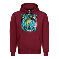 Burgundy i d rather be fishing Zipper Hoodie - AdoDesignShop
