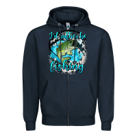 Navy i d rather be fishing Zipper Hoodie - AdoDesignShop