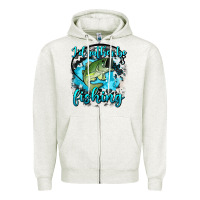 Oatmeal Heather i d rather be fishing Zipper Hoodie - AdoDesignShop