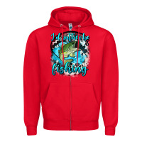 Red i d rather be fishing Zipper Hoodie - AdoDesignShop