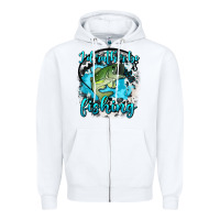 White i d rather be fishing Zipper Hoodie - AdoDesignShop