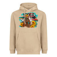 Mushroom horse with sunflowers Heavyweight Hoodie - Artiststas
