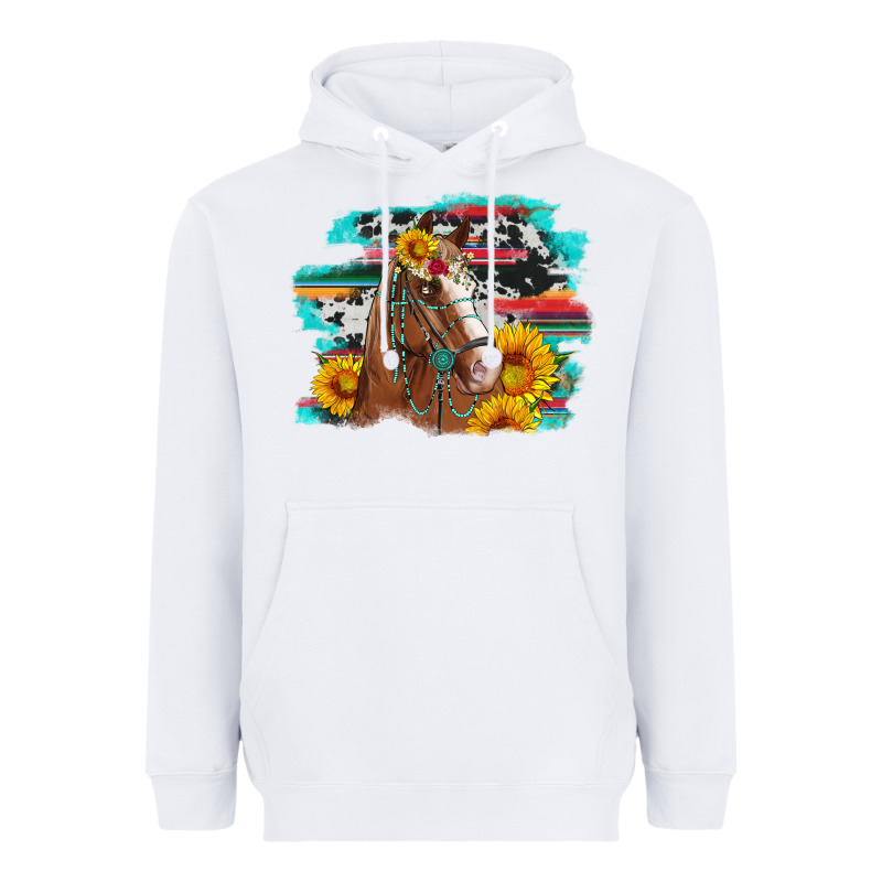 Horse With Sunflowers Heavyweight Hoodie by Artiststas | Teevron