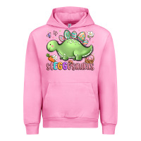 Fuchsia Pink easter stegosaurus delight Urban Hoodie - LillyAllenDesigns