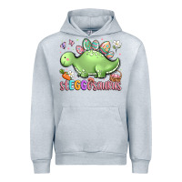 Heather Grey easter stegosaurus delight Urban Hoodie - LillyAllenDesigns