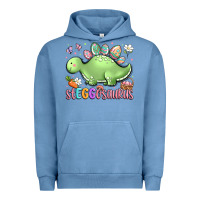 Pigment Pebble Blue easter stegosaurus delight Urban Hoodie - LillyAllenDesigns