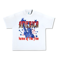 White America home of the free Urban Heavy Tee - texasbilliewilder
