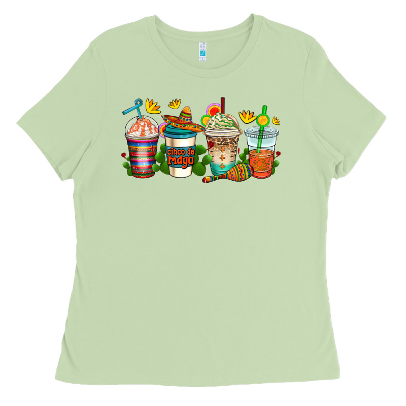 Cinco De Mayo Coffee Cups Ladies Tee by AdoDesignShop | Teevron