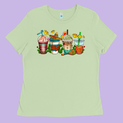 Cinco De Mayo Coffee Cups Ladies Tee Designed By Adodesignshop