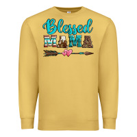 Antique Gold blessed mama serape cowhide turquoise Premium Sweatshirt - Jasminsmagicworld