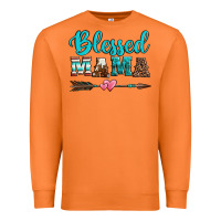 Carrot blessed mama serape cowhide turquoise Premium Sweatshirt - Jasminsmagicworld
