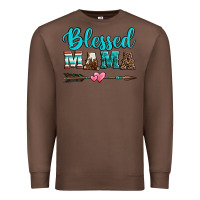 Chestnut blessed mama serape cowhide turquoise Premium Sweatshirt - Jasminsmagicworld