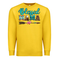 Lemon blessed mama serape cowhide turquoise Premium Sweatshirt - Jasminsmagicworld