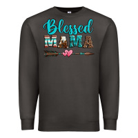 Smoke blessed mama serape cowhide turquoise Premium Sweatshirt - Jasminsmagicworld
