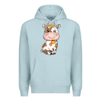 Blue Mist cartoon cow Premium Hoodie - NancyCooperArtShop