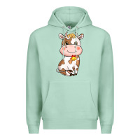 Seafoam cartoon cow Premium Hoodie - NancyCooperArtShop