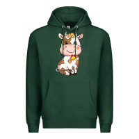 Cartoon Cow Premium Hoodie | Teevron