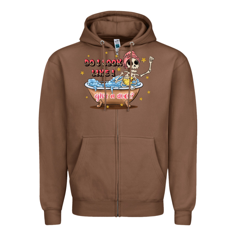 Do I Look Like I Give A Duck Zipper Hoodie by JahusDesignShop | Teevron