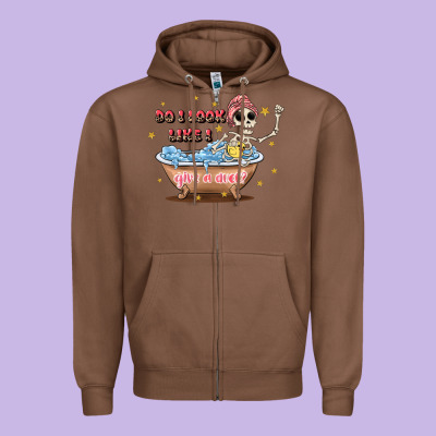 Do I Look Like I Give A Duck Zipper Hoodie Designed By Jahusdesignshop
