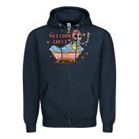 Navy do i look like i give a duck Zipper Hoodie - JahusDesignShop