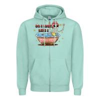 Seafoam do i look like i give a duck Zipper Hoodie - JahusDesignShop