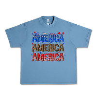 Pebble Blue America america america fourth of july Urban Heavy Tee - texasbilliewilder