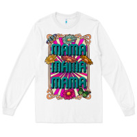 White mama mama mama Long Sleeve Tee - CowhideDigitalArt