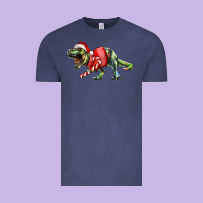 Vintage Tee t rex christmas