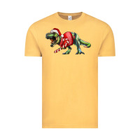 Vintage Mustard t rex christmas Vintage Tee - RanaPortraitStore
