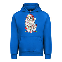 Cobalt christmas ragdoll cat Urban Hoodie - LillyAllenDesigns