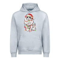 Heather Grey christmas ragdoll cat Urban Hoodie - LillyAllenDesigns