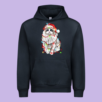 Christmas Ragdoll Cat Urban Hoodie Designed By Lillyallendesigns