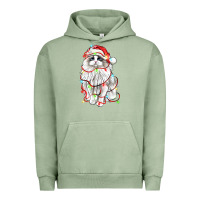 Pigment Oil Green christmas ragdoll cat Urban Hoodie - LillyAllenDesigns
