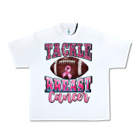 White tackle breast cancer Urban Heavy Tee - BarkalooDesign