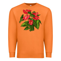 Carrot anthurium Premium Sweatshirt - LillyAllenDesigns