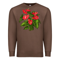 Chestnut anthurium Premium Sweatshirt - LillyAllenDesigns
