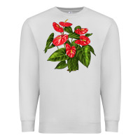Dove Grey anthurium Premium Sweatshirt - LillyAllenDesigns