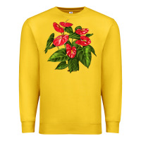 Lemon anthurium Premium Sweatshirt - LillyAllenDesigns